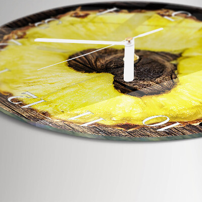 Ronde glazen klok Ananas