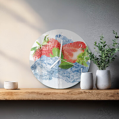 Ronde glazen klok Aardbeienijs