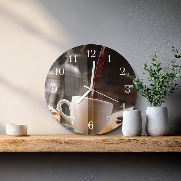 Ronde glazen klok Koffie