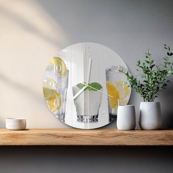 Ronde glazen klok Citroenzuur