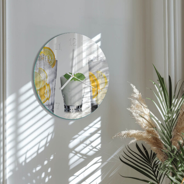 Ronde glazen klok Citroenzuur