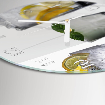 Ronde glazen klok Citroenzuur