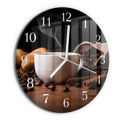 Ronde glazen klok Koffie
