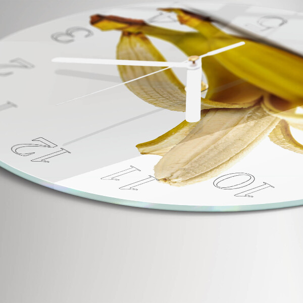 Ronde glazen klok Bananen