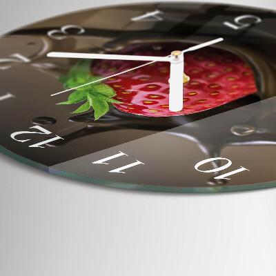 Ronde glazen klok Chocolade
