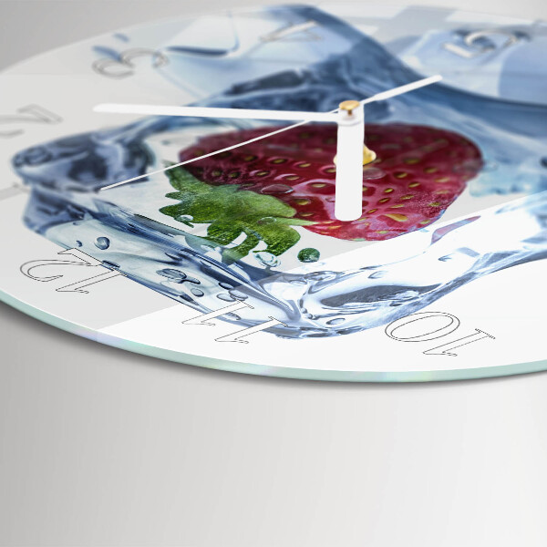 Ronde glazen klok Aardbeienijs