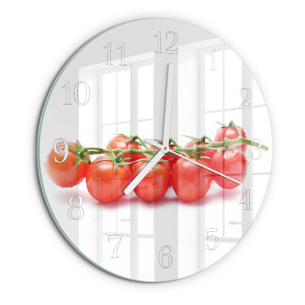 Ronde glazen klok Tomaten