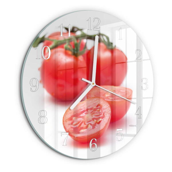 Ronde glazen klok Tomaten