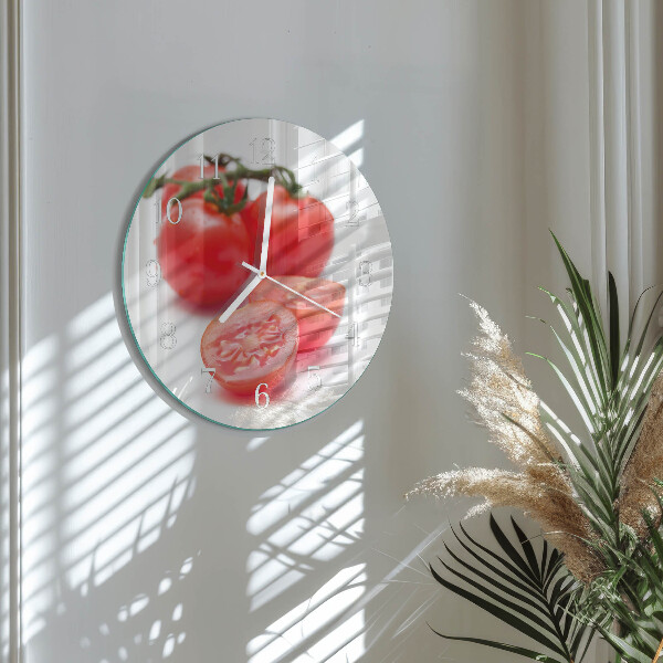 Ronde glazen klok Tomaten