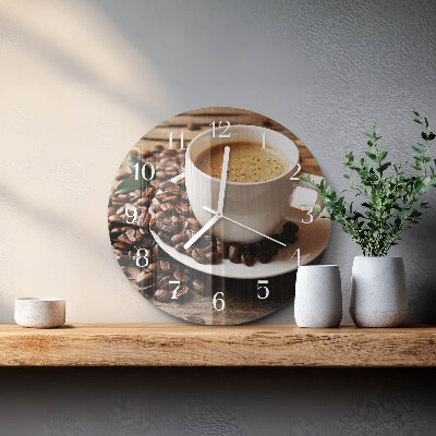 Ronde glazen klok Koffie
