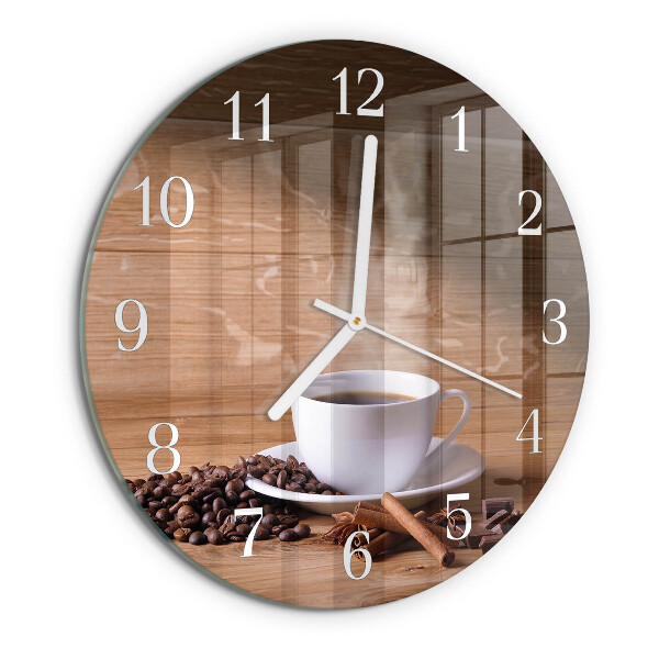 Ronde glazen klok Koffie