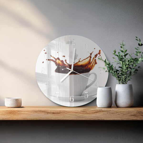 Ronde glazen klok Koffie