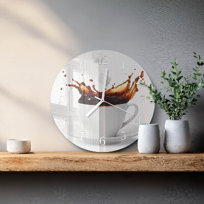 Ronde glazen klok Koffie