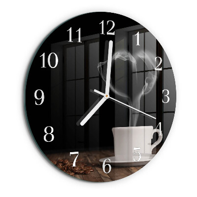 Ronde glazen klok Koffie