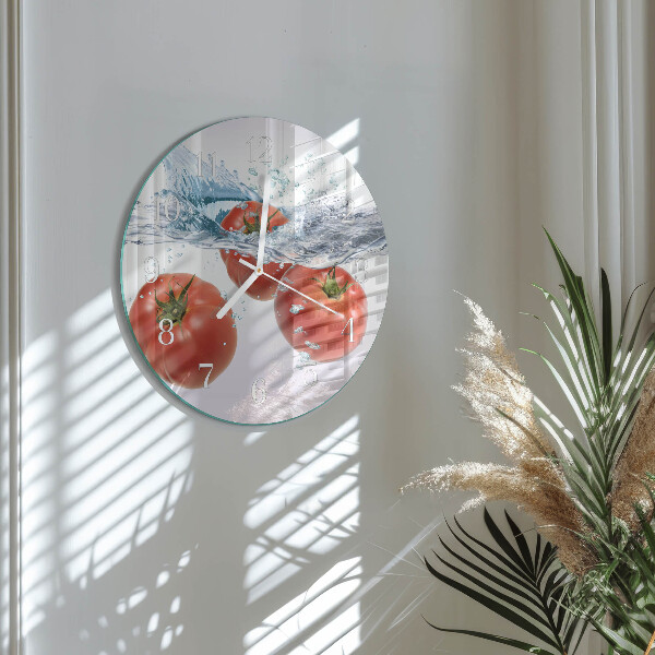 Ronde glazen klok Tomaten