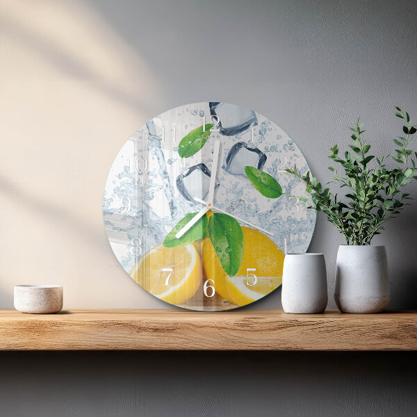 Ronde glazen klok Citroenzuur
