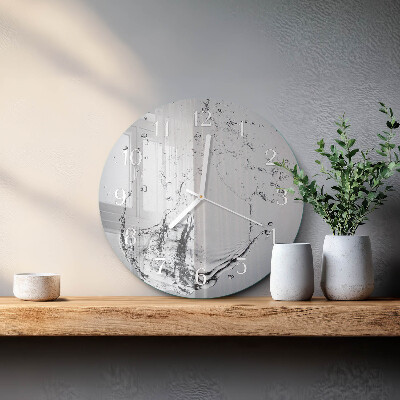 Ronde glazen klok Water