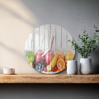 Ronde glazen klok Smoothie