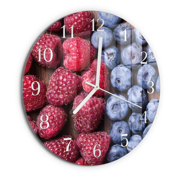 Ronde glazen klok Bosvruchten