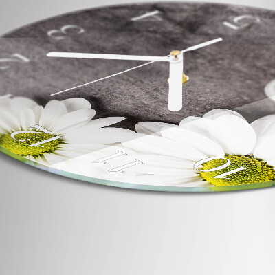 Ronde glazen klok Bloemen en stenen