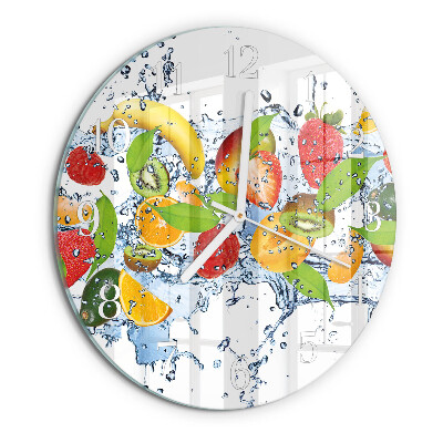 Ronde glazen klok Fruitwater