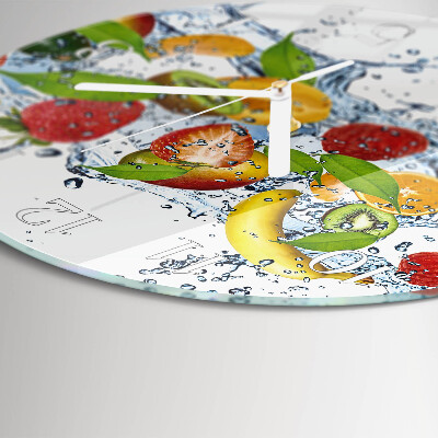 Ronde glazen klok Fruitwater