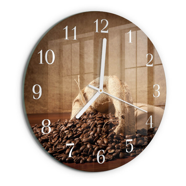 Ronde glazen klok Koffie