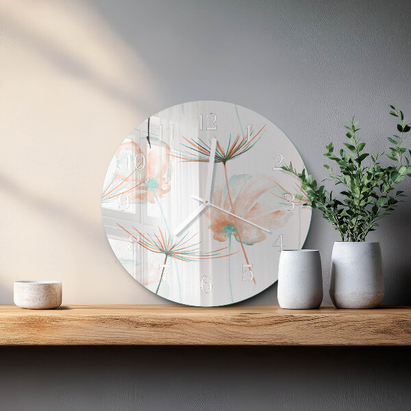 Ronde glazen klok Paardenbloemen