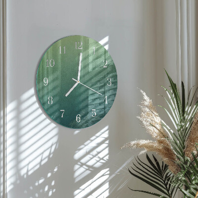 Ronde glazen klok Groene gradiënt