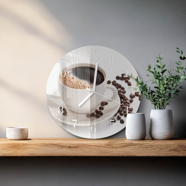 Ronde glazen klok Kopje koffie