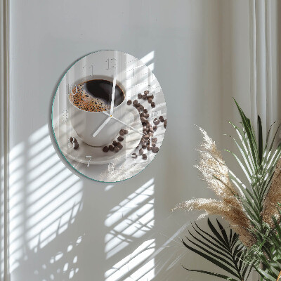 Ronde glazen klok Kopje koffie