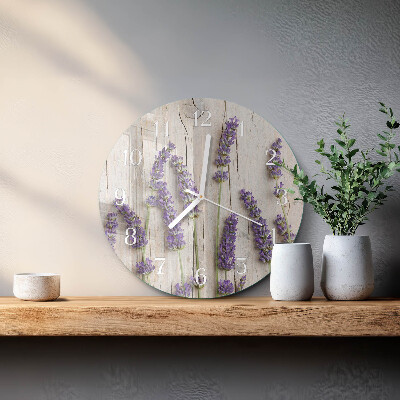 Ronde glazen klok Lavendel