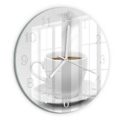 Ronde glazen klok Kopje koffie