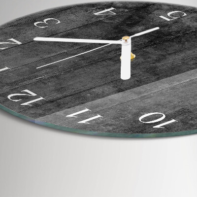 Ronde glazen klok Hout