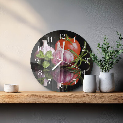 Ronde glazen klok Tomaat Knoflook