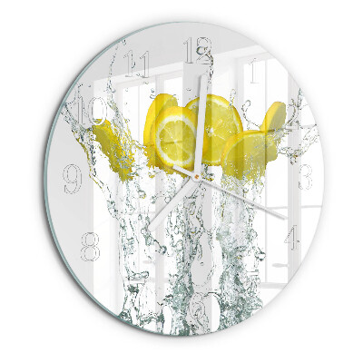 Ronde glazen klok Water met citroen