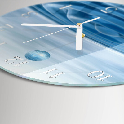 Ronde glazen klok Water