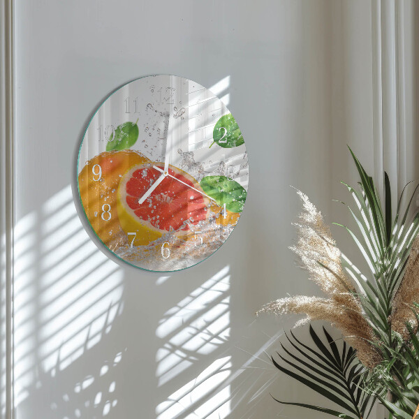 Ronde glazen klok Pompelmoes