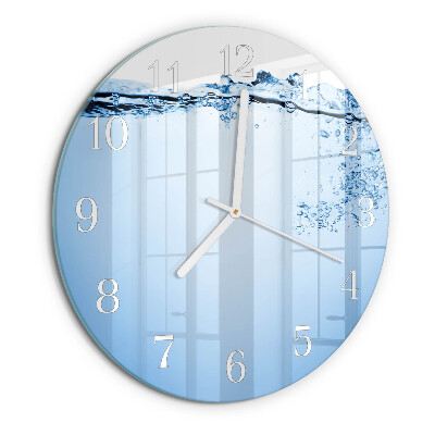 Ronde glazen klok Water