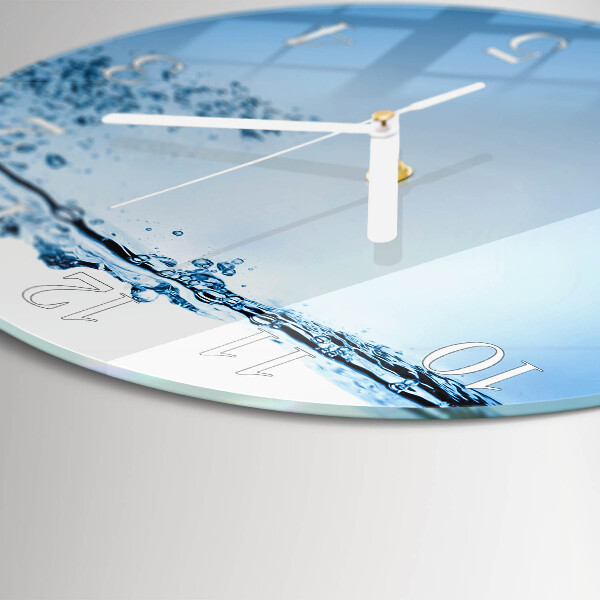 Ronde glazen klok Water
