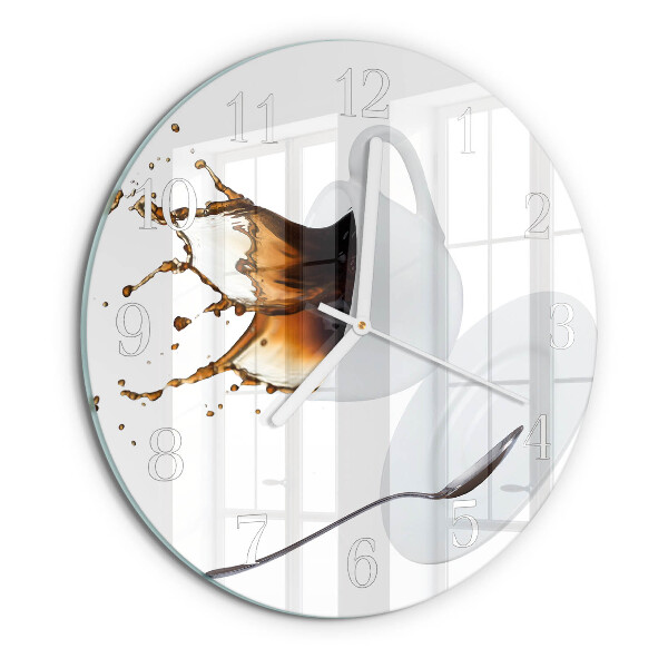 Ronde glazen klok Kopje koffie