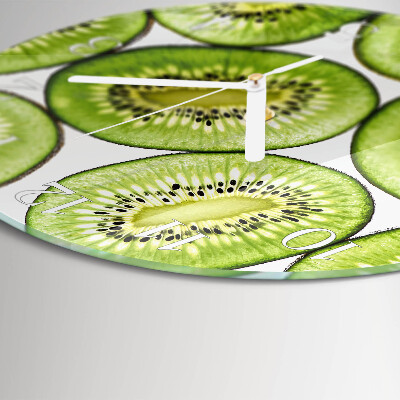 Ronde glazen klok Kiwi