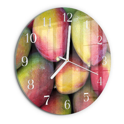 Ronde glazen klok Fruit