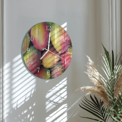 Ronde glazen klok Fruit