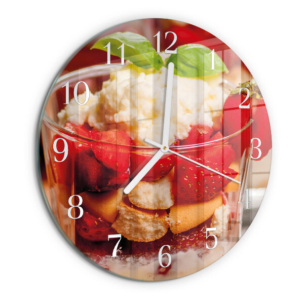 Ronde glazen klok Fruit
