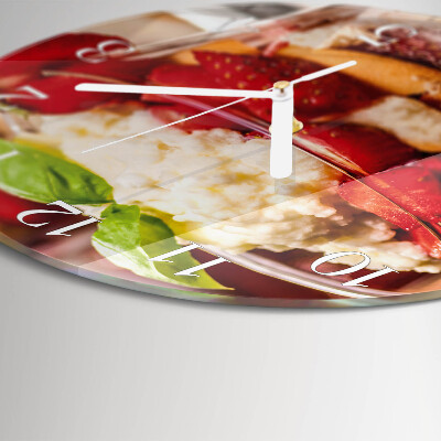 Ronde glazen klok Fruit
