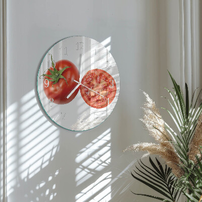 Ronde glazen klok Tomaten