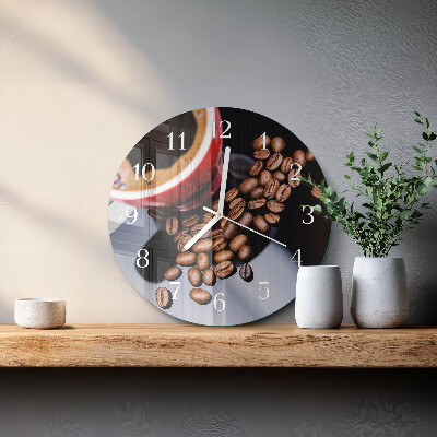 Ronde glazen klok Kopje koffie