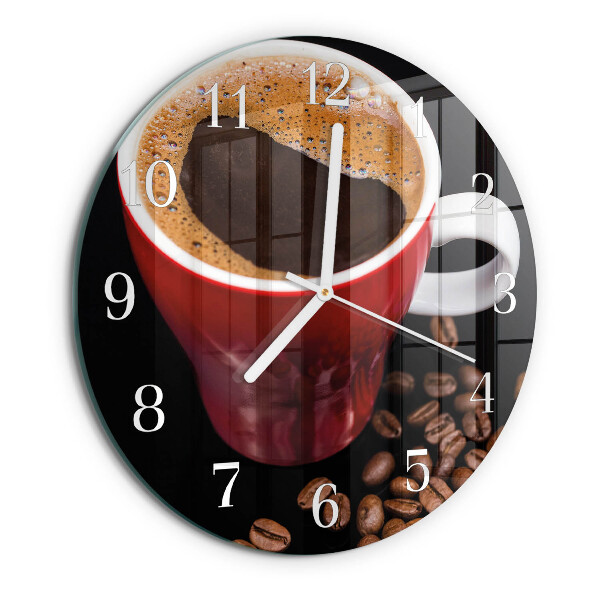 Ronde glazen klok Kopje koffie
