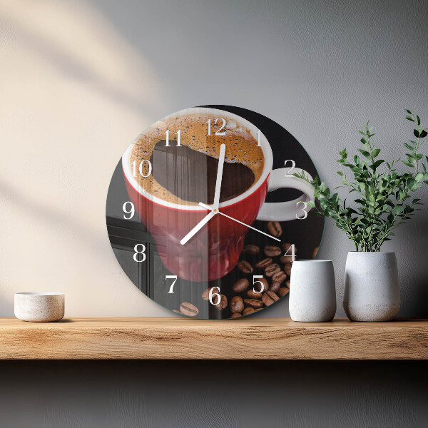 Ronde glazen klok Kopje koffie